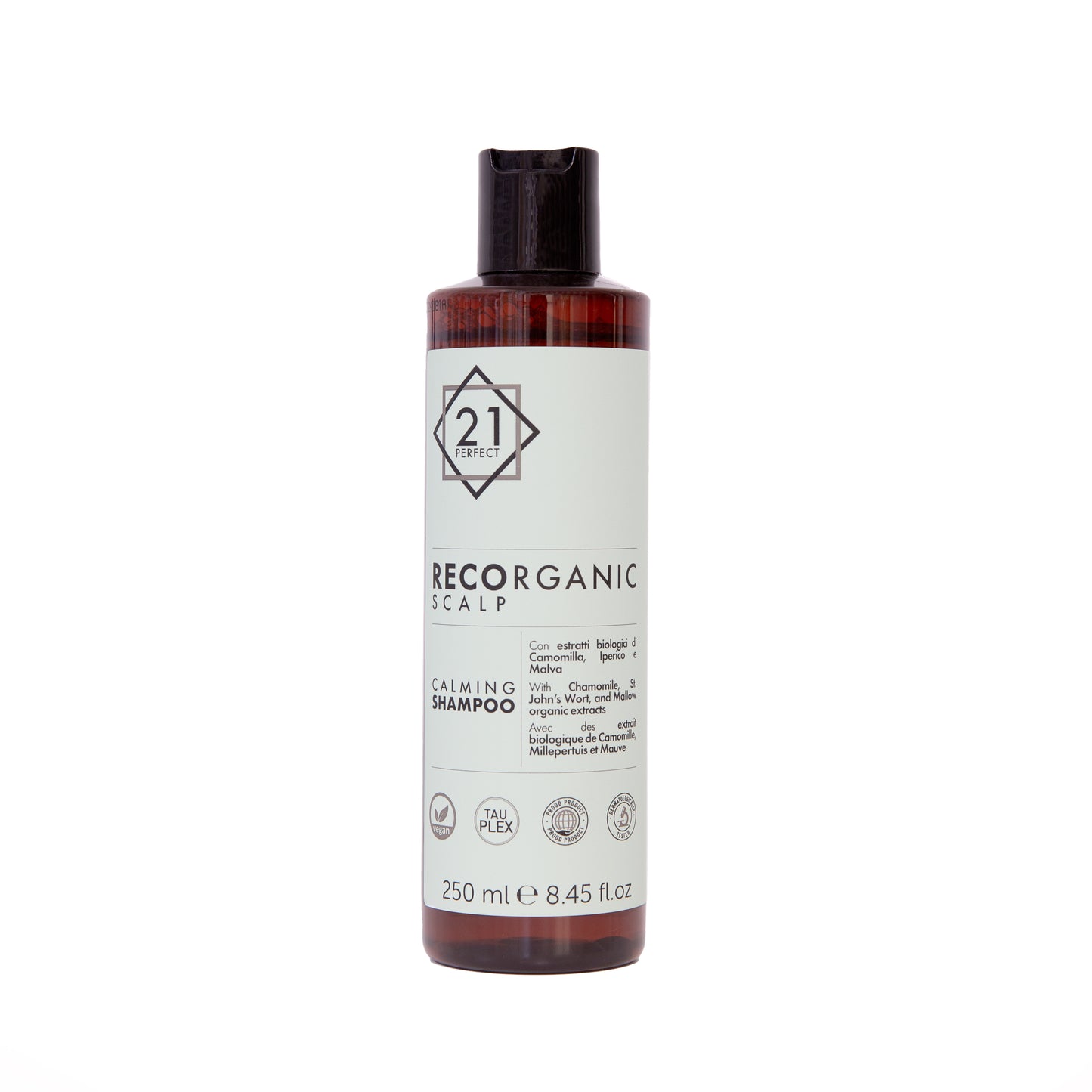 Recorganic Calming Shampoo with Chamomile, St. John’s Wort, and Mallow organic extracts 250 ml